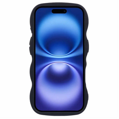 XL Series For iPhone 16 Plus Case TPU Protective Phone Cover Unique Curly Wave Frame