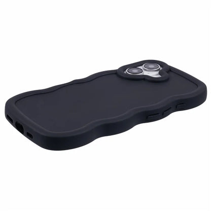 XL Series For iPhone 16 Plus Case TPU Protective Phone Cover Unique Curly Wave Frame