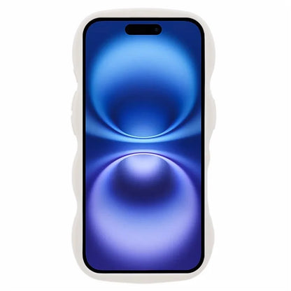 XL Series For iPhone 16 Plus Case TPU Protective Phone Cover Unique Curly Wave Frame