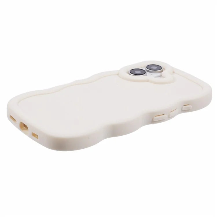 XL Series For iPhone 16 Plus Case TPU Protective Phone Cover Unique Curly Wave Frame