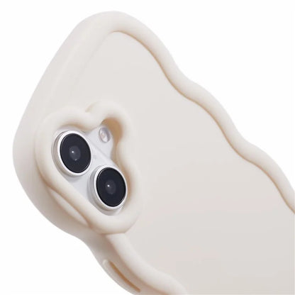 XL Series For iPhone 16 Plus Case TPU Protective Phone Cover Unique Curly Wave Frame
