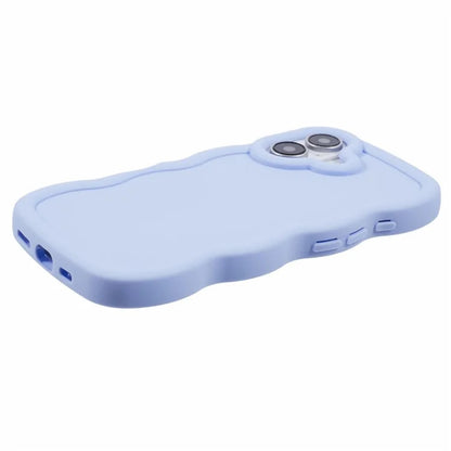 XL Series For iPhone 16 Plus Case TPU Protective Phone Cover Unique Curly Wave Frame