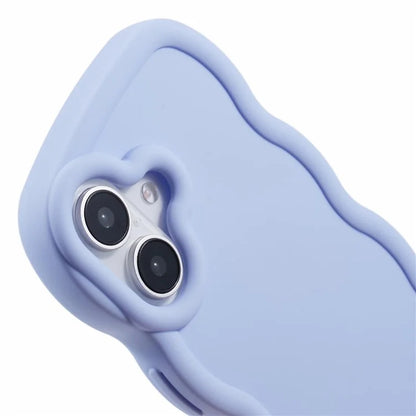 XL Series For iPhone 16 Plus Case TPU Protective Phone Cover Unique Curly Wave Frame