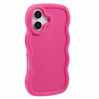 XL Series For iPhone 16 Plus Case TPU Protective Phone Cover Unique Curly Wave Frame
