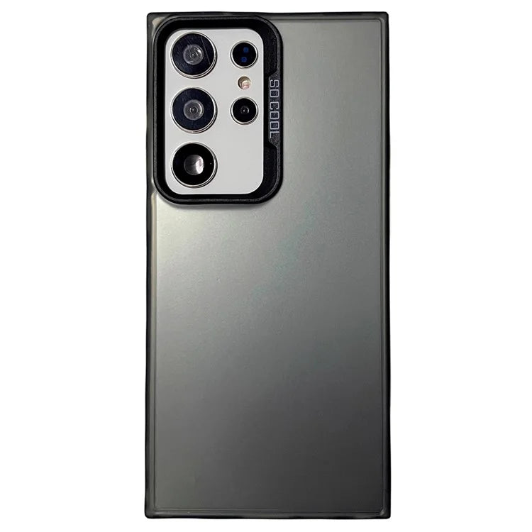 For Samsung Galaxy S24 Ultra Case IMD Silver Color Finish TPU+PC Phone Cover