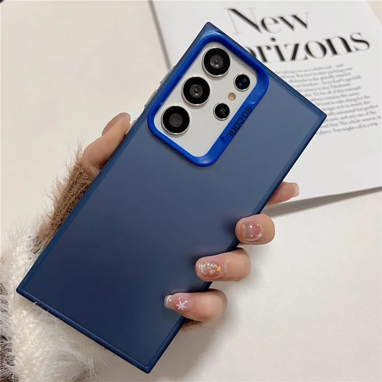 For Samsung Galaxy S24 Ultra Case IMD Silver Color Finish TPU+PC Phone Cover