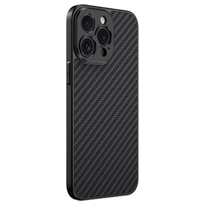 For iPhone 15 Pro Max Case PC+TPU+Aluminium Alloy Phone Cover with 17mm Lens Backplate - Black