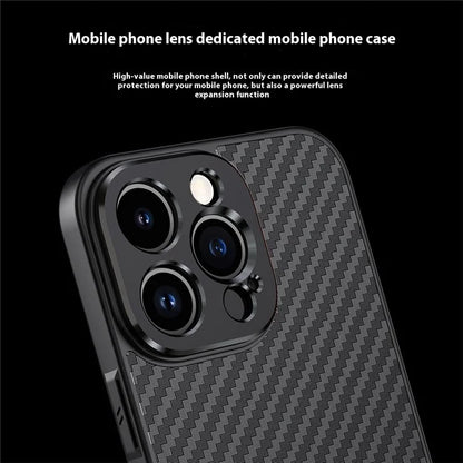 For iPhone 15 Pro Max Case PC+TPU+Aluminium Alloy Phone Cover with 17mm Lens Backplate - Black