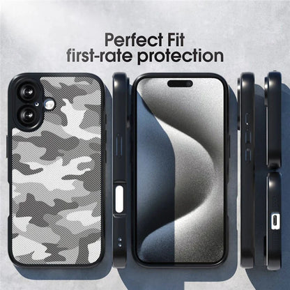 IBMRS For iPhone 16 Case TPU + PC Heavy Duty Shockproof Phone Cover Camera Protection