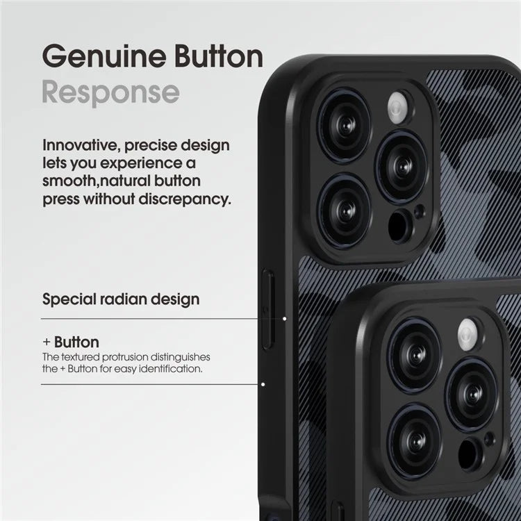 IBMRS For iPhone 16 Pro Max Case TPU + PC Heavy Duty Shockproof Phone Cover Camera Protection