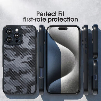 IBMRS For iPhone 16 Pro Max Case TPU + PC Heavy Duty Shockproof Phone Cover Camera Protection
