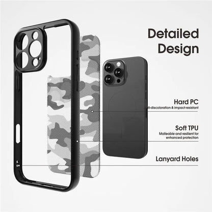 IBMRS For iPhone 16 Pro Max Case TPU + PC Heavy Duty Shockproof Phone Cover Camera Protection