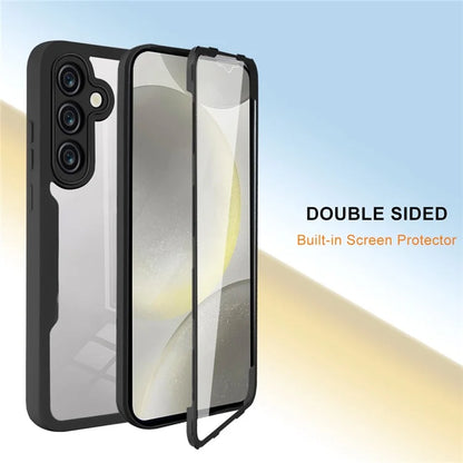 For Samsung Galaxy S24 FE Case Acrylic+TPU Clear Phone Cover with PET Screen Film