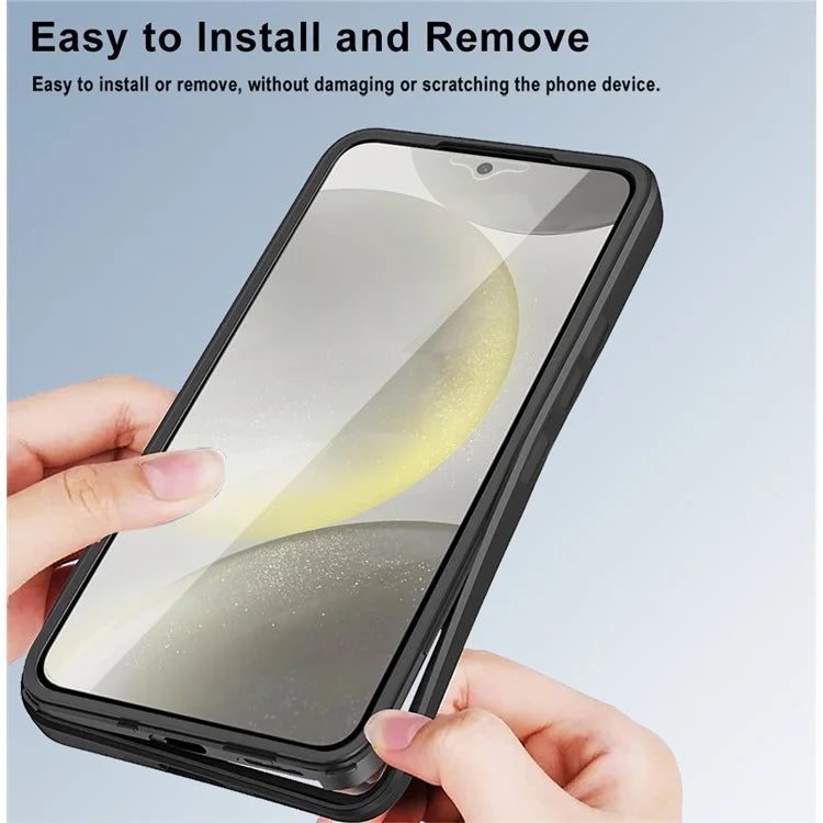 For Samsung Galaxy S24 FE Case Acrylic+TPU Clear Phone Cover with PET Screen Film