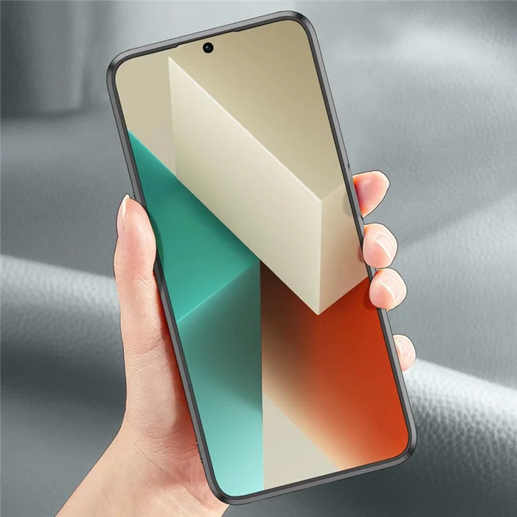 For Xiaomi Redmi Note 13 Pro+ 5G Case Wood Texture Leather Coated TPU Phone Protective Cover