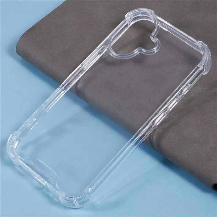 MERCURY GOOSPERY For iPhone 16 Case Reinforced Corners TPU+Acrylic Clear Phone Cover