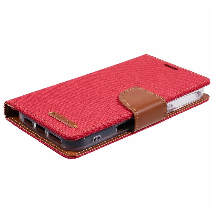 MERCURY GOOSPERY For iPhone 16 Case Canvas Texture Leather Wallet Phone Cover