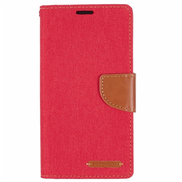 MERCURY GOOSPERY For iPhone 16 Case Canvas Texture Leather Wallet Phone Cover
