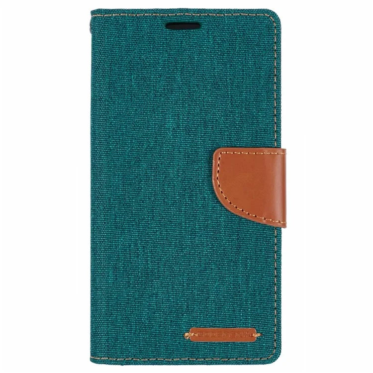 MERCURY GOOSPERY For iPhone 16 Case Canvas Texture Leather Wallet Phone Cover