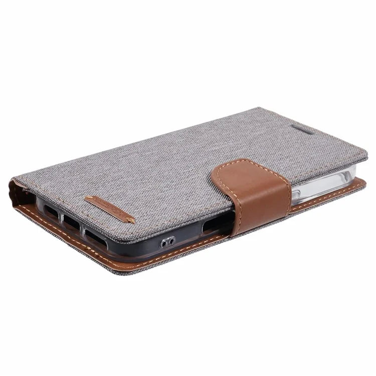 MERCURY GOOSPERY For iPhone 16 Case Canvas Texture Leather Wallet Phone Cover