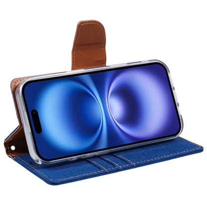 MERCURY GOOSPERY For iPhone 16 Case Canvas Texture Leather Wallet Phone Cover