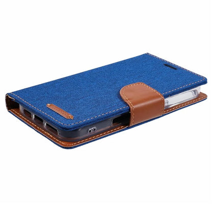 MERCURY GOOSPERY For iPhone 16 Case Canvas Texture Leather Wallet Phone Cover