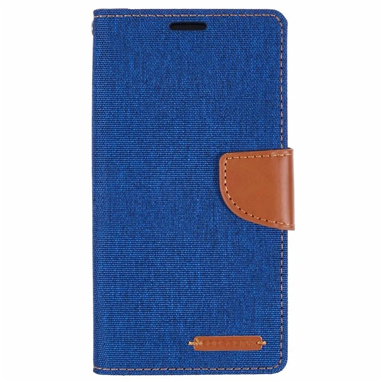MERCURY GOOSPERY For iPhone 16 Case Canvas Texture Leather Wallet Phone Cover