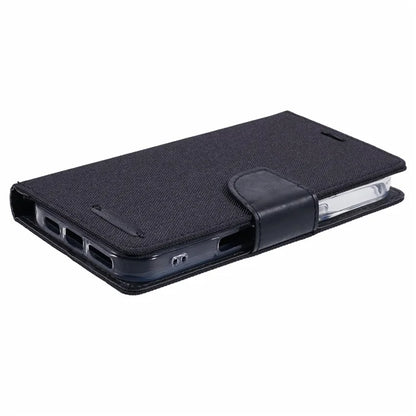 MERCURY GOOSPERY For iPhone 16 Case Canvas Texture Leather Wallet Phone Cover