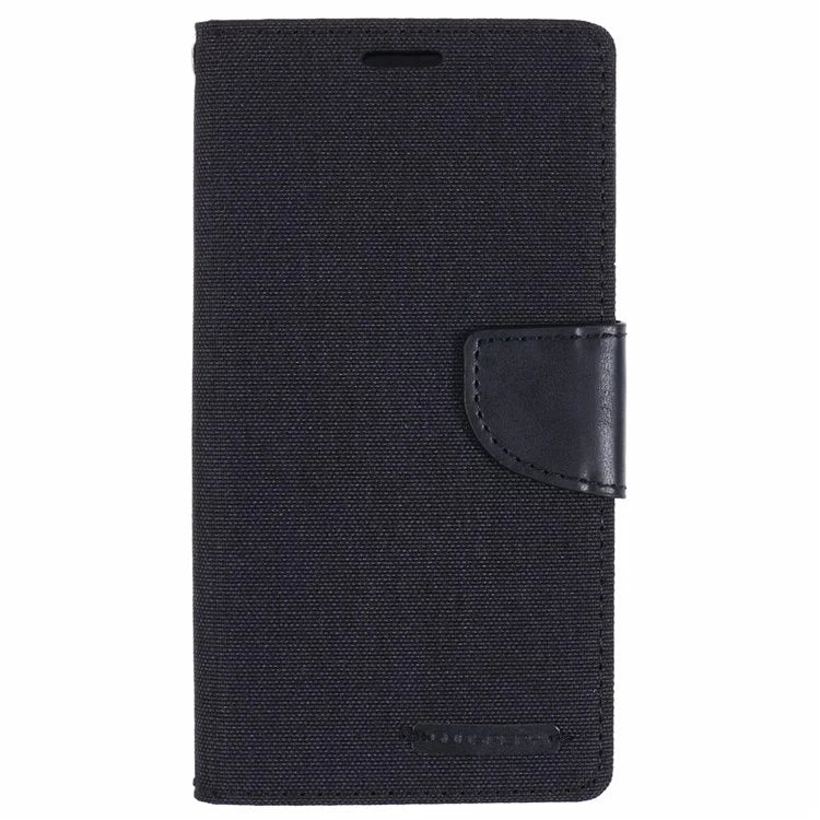 MERCURY GOOSPERY For iPhone 16 Case Canvas Texture Leather Wallet Phone Cover