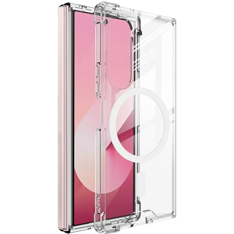 IMAK For Samsung Galaxy Z Fold6 5G Clear Case Compatible with MagSafe Shockproof PC+TPU Phone Cover
