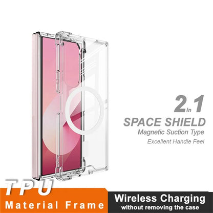 IMAK For Samsung Galaxy Z Fold6 5G Clear Case Compatible with MagSafe Shockproof PC+TPU Phone Cover