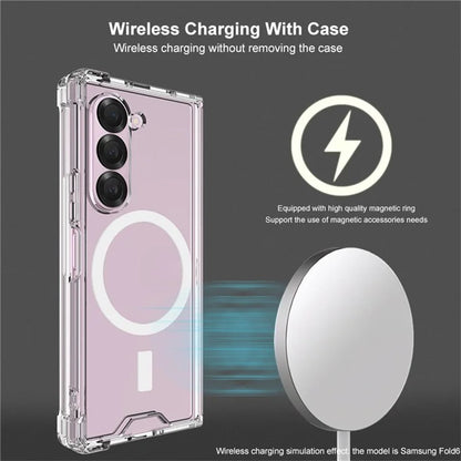 IMAK For Samsung Galaxy Z Fold6 5G Clear Case Compatible with MagSafe Shockproof PC+TPU Phone Cover