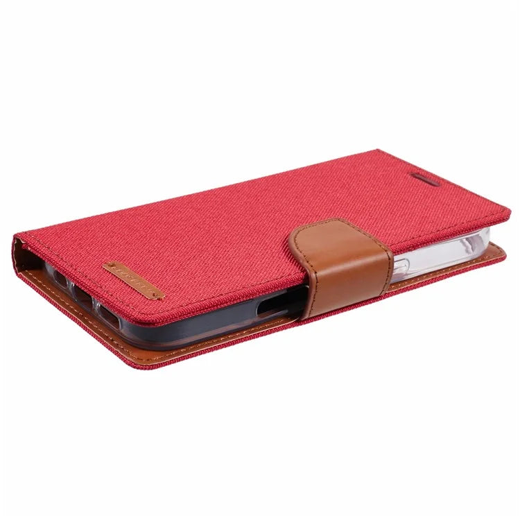 MERCURY GOOSPERY For iPhone 16 Pro Case Canvas Texture Leather Wallet Phone Cover