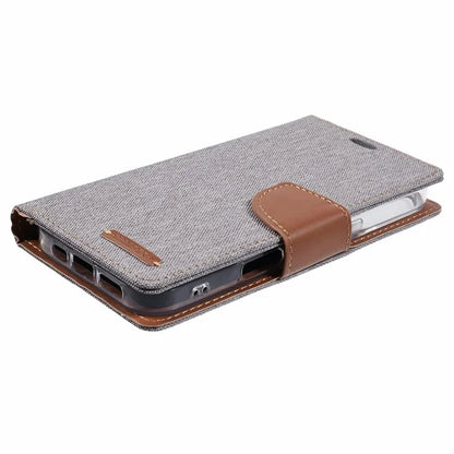 MERCURY GOOSPERY For iPhone 16 Pro Case Canvas Texture Leather Wallet Phone Cover