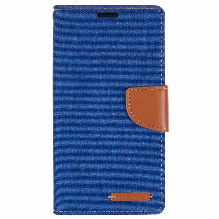 MERCURY GOOSPERY For iPhone 16 Pro Case Canvas Texture Leather Wallet Phone Cover