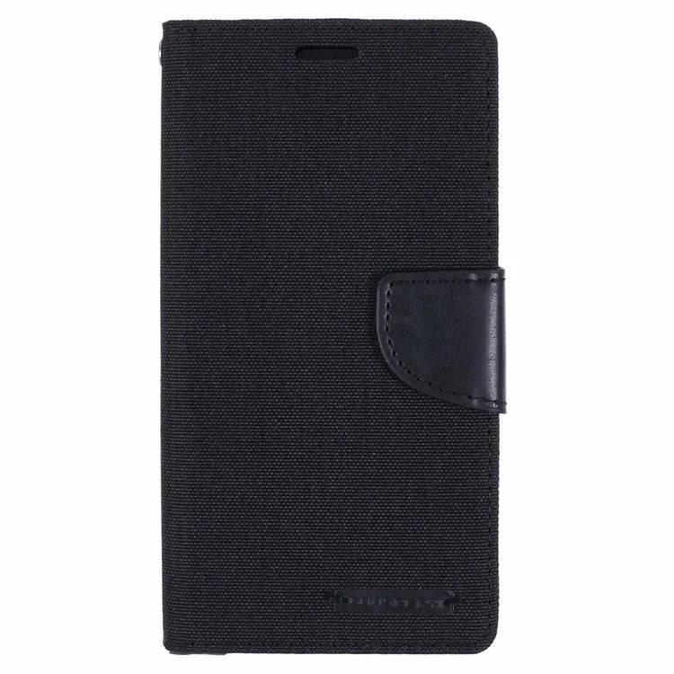 MERCURY GOOSPERY For iPhone 16 Pro Case Canvas Texture Leather Wallet Phone Cover