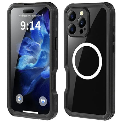 REDPEPPER D-UP Series For iPhone 16 Pro Max Case IP68 Waterproof Clear Back Panel Phone Cover Compatible with MagSafe