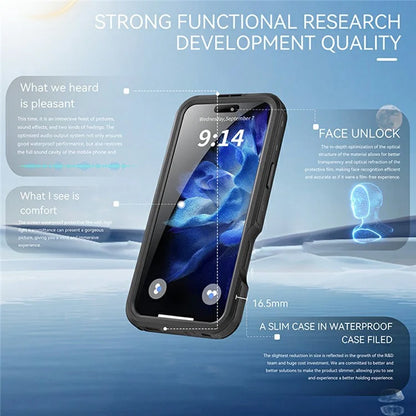 REDPEPPER D-UP Series For iPhone 16 Pro Max Case IP68 Waterproof Clear Back Panel Phone Cover Compatible with MagSafe