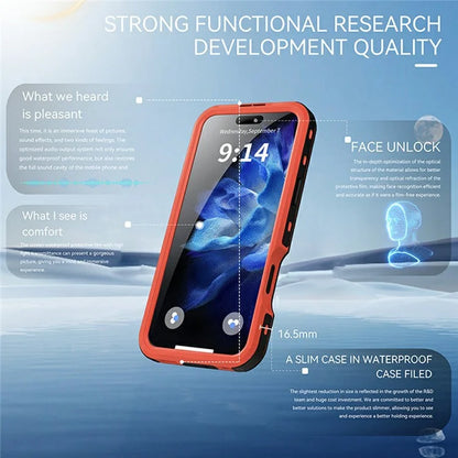 REDPEPPER D-UP Series For iPhone 16 Pro Max Case IP68 Waterproof Clear Back Panel Phone Cover Compatible with MagSafe
