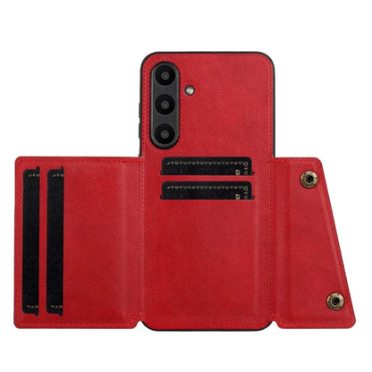 For Samsung Galaxy S24 FE Case Card Slots Kickstand Leather+TPU Phone Cover