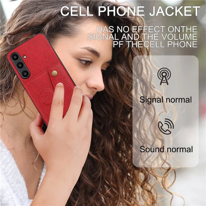 For Samsung Galaxy S24 FE Case Card Slots Kickstand Leather+TPU Phone Cover