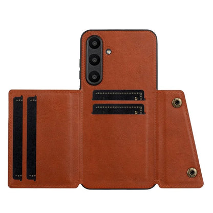 For Samsung Galaxy S24 FE Case Card Slots Kickstand Leather+TPU Phone Cover