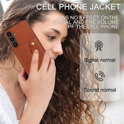 For Samsung Galaxy S24 FE Case Card Slots Kickstand Leather+TPU Phone Cover