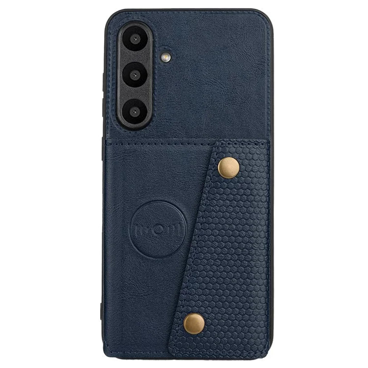 For Samsung Galaxy S24 FE Case Card Slots Kickstand Leather+TPU Phone Cover