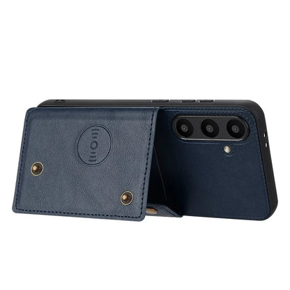 For Samsung Galaxy S24 FE Case Card Slots Kickstand Leather+TPU Phone Cover