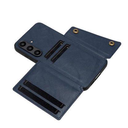 For Samsung Galaxy S24 FE Case Card Slots Kickstand Leather+TPU Phone Cover