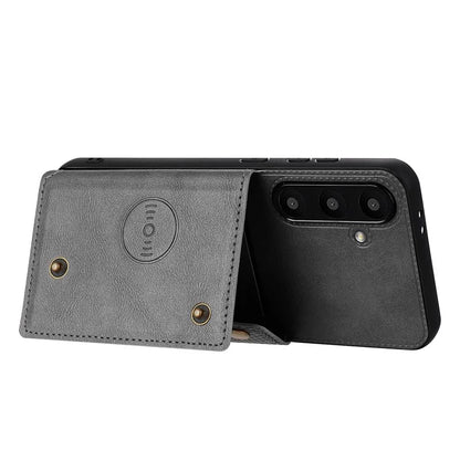 For Samsung Galaxy S24 FE Case Card Slots Kickstand Leather+TPU Phone Cover