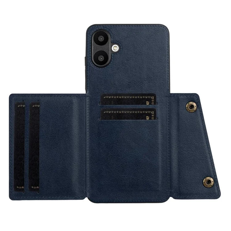For Samsung Galaxy A06 Case Card Slots Kickstand Leather+TPU Phone Cover