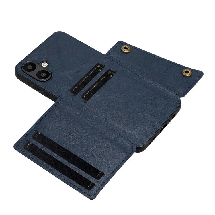 For Samsung Galaxy A06 Case Card Slots Kickstand Leather+TPU Phone Cover