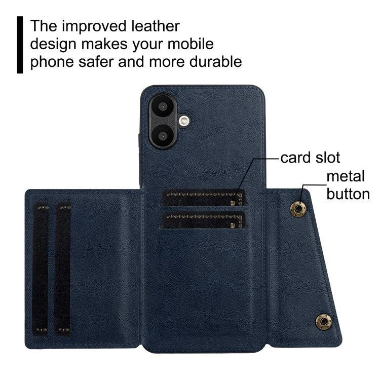 For Samsung Galaxy A06 Case Card Slots Kickstand Leather+TPU Phone Cover